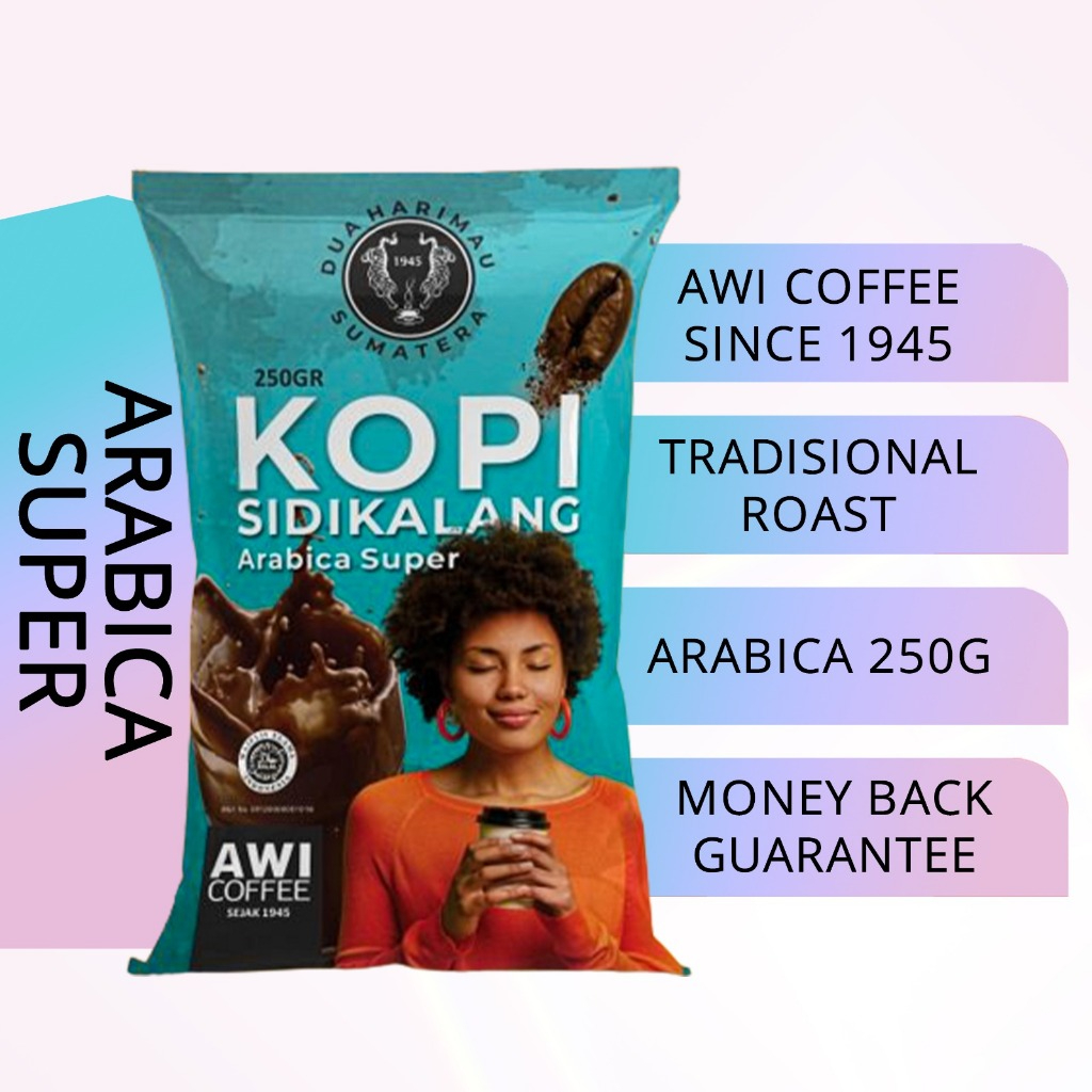 

KOPI SIDIKALANG ARABICA SUPER 250gr Bubuk | Kopi Tradisional | AWI COFFEE