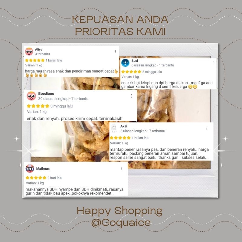 

Sekar_Shop07 Kripik Usus Ayam Crispy / Gurih 500 Gr - Snack / Keripik / Makanan Ringan / Cemilan