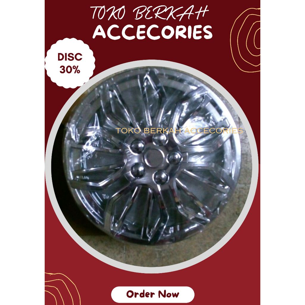 Tutup Dop Velg Mobil Ring 14 - Dop Velg Kaleng Mobil Ring 14 - Dop Velg Mobil Ring 14 - 1 SET DOP RO