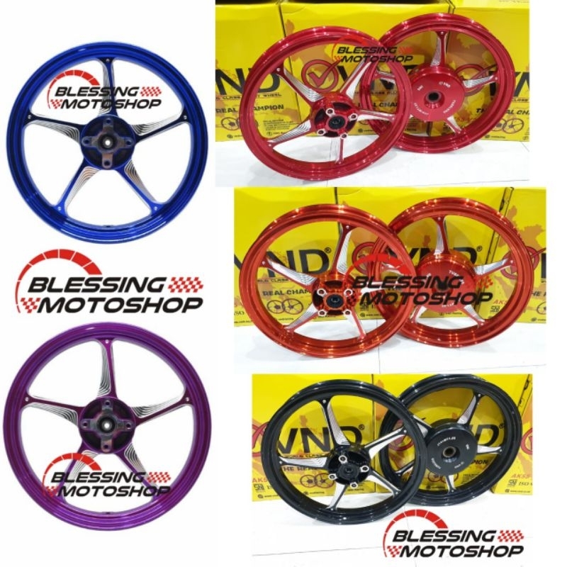 velg vnd ak55 v2 mio m3 velg racing vnd ring14 ak55 gen2 mio soul gt125 velg racing p5 xeon/mioz/gea