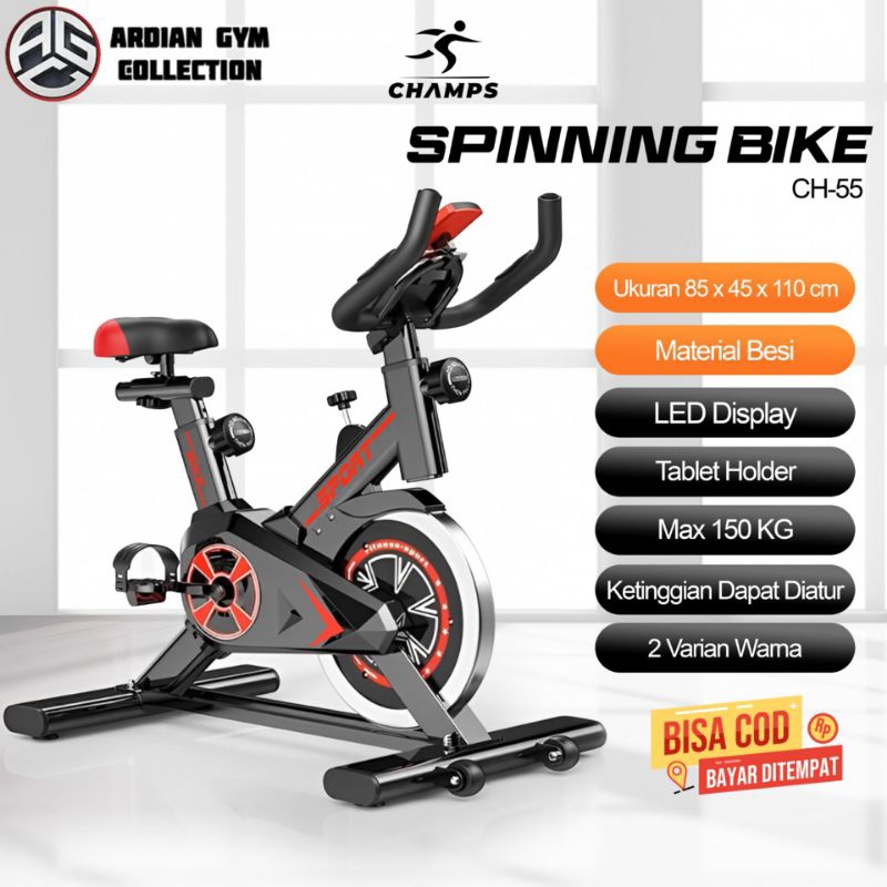 Spinning Bike Sepeda statis champ alat olahraga alat gym