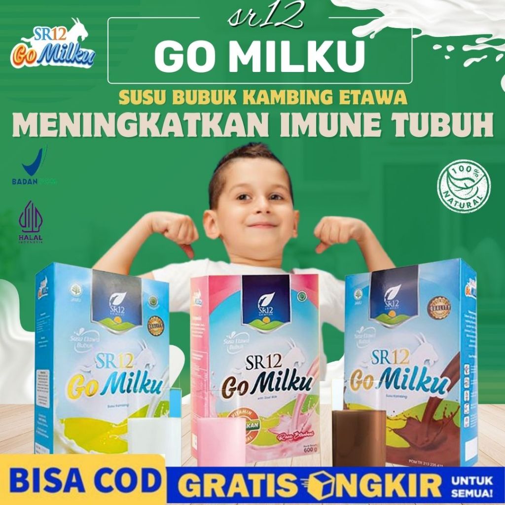 

Go Milku SR12 Halal Susu Kambing Etawa Premium Meningkatkan Kesehatan Inmun Aman Bumil Busui 200gr