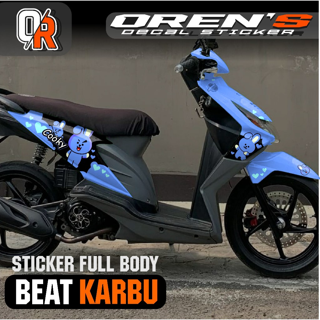 DECAL STIKER BEAT KARBU 2008 2009 2010 2011 2012 - STIKER FULLBODY BEAT KARBU LAMA MOTIF COOKY