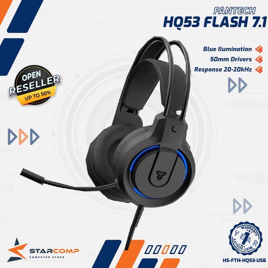 Fantech HQ53 Flash 7.1 Surround Sound PC Gaming Headset