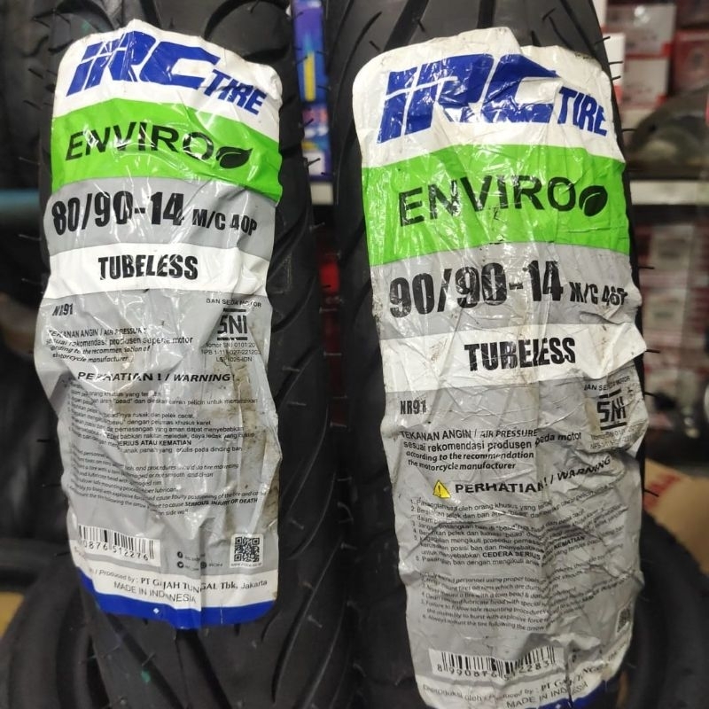 BAN IRC 80/90-14 & 90/90-14 tubeless