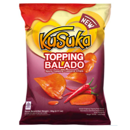 

KUSUKA KRIPIK SINGKONG BALADO 60GR