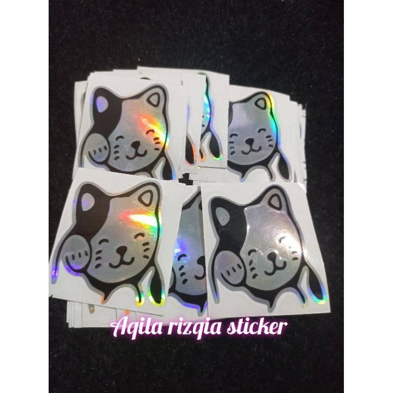 

sticker kucing lucu cting stiker ukuran 8x6cm