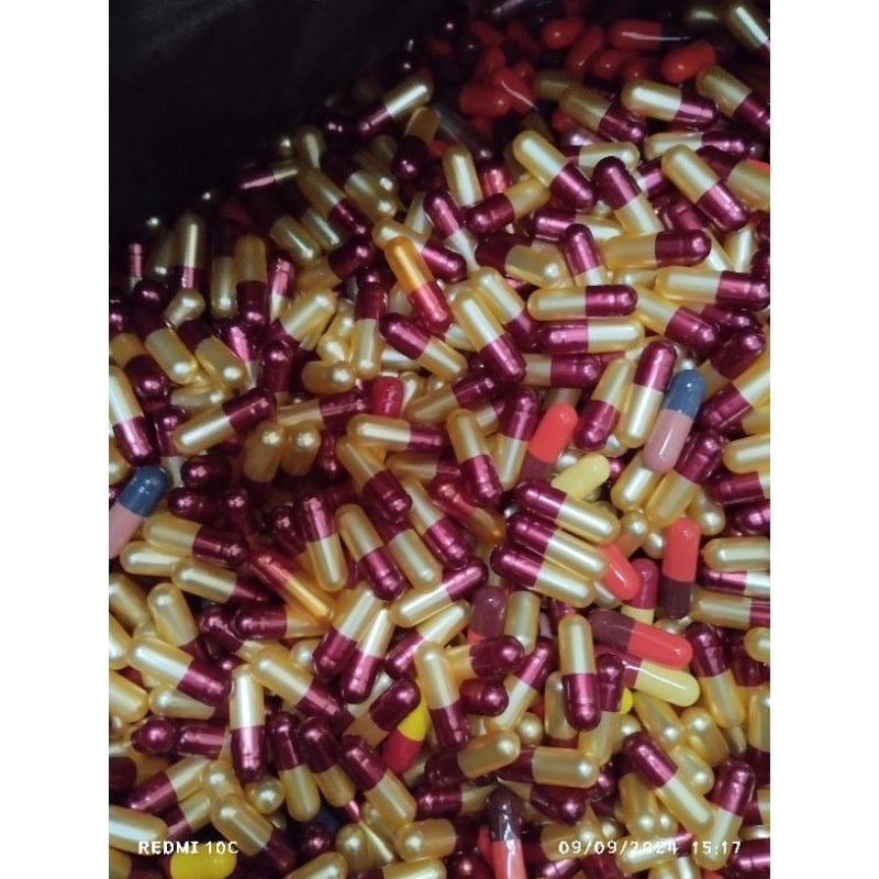 kapsul kosong uk 0 metalik langka halal