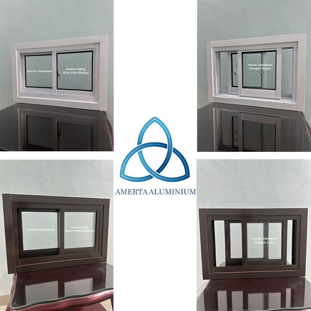 Jendela Sliding Aluminium/Jendela Geser Aluminium 50x80