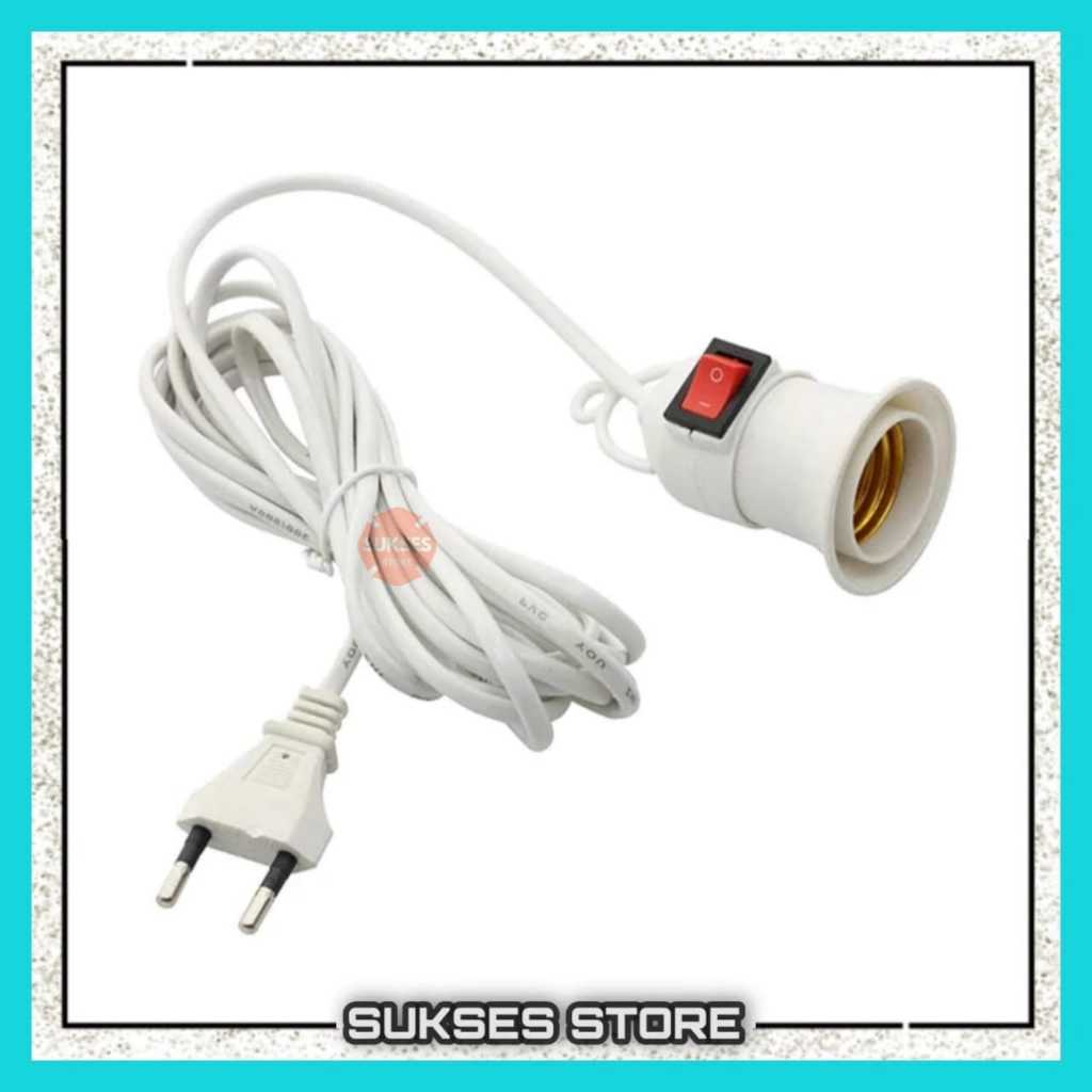 Fitting Lampu Gantung Saklar + Kabel / Fitting Lampu / Fiting Saklar