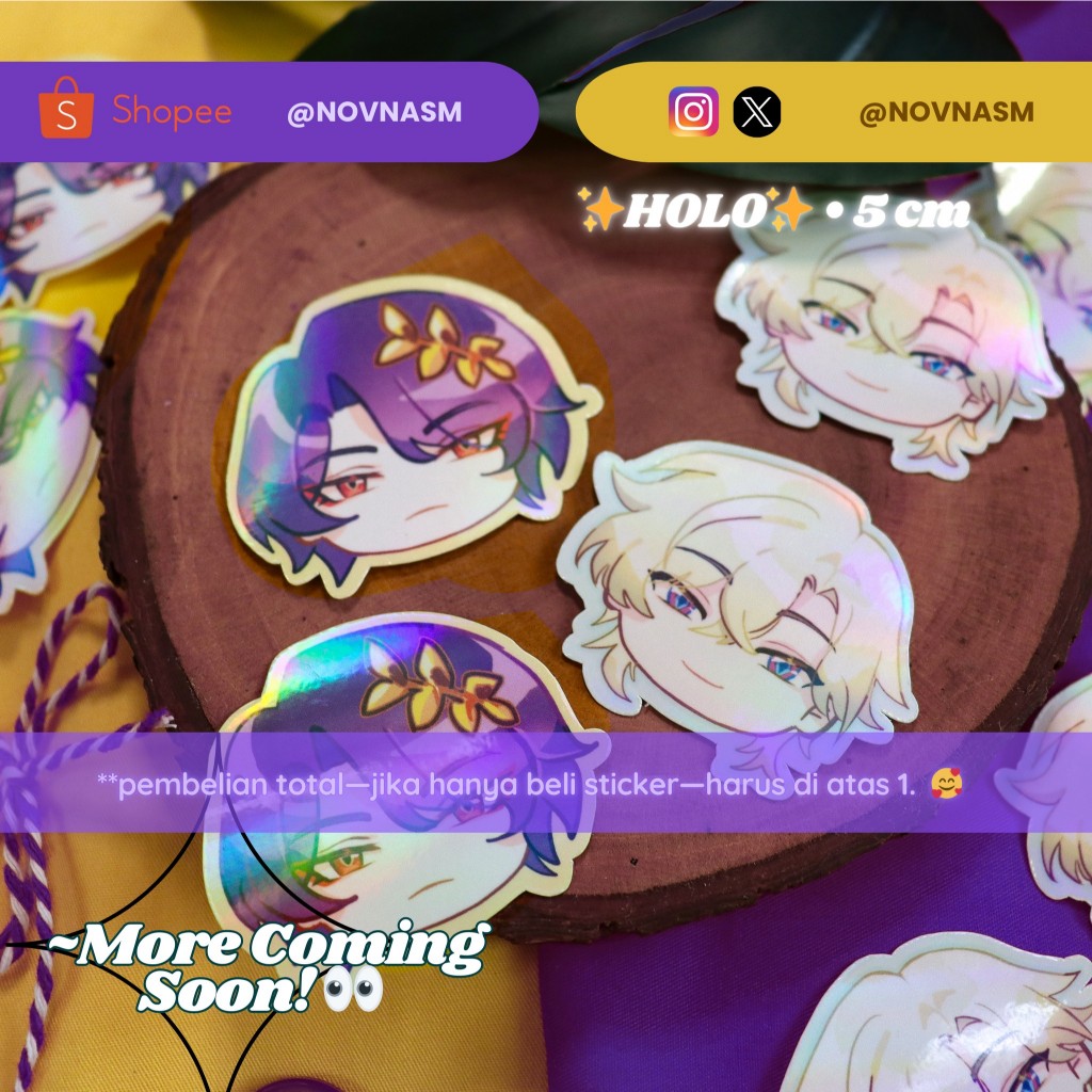 

Novnasm's HSR PENACONY SERIES - HOLO Stickers | Honkai Star Rail