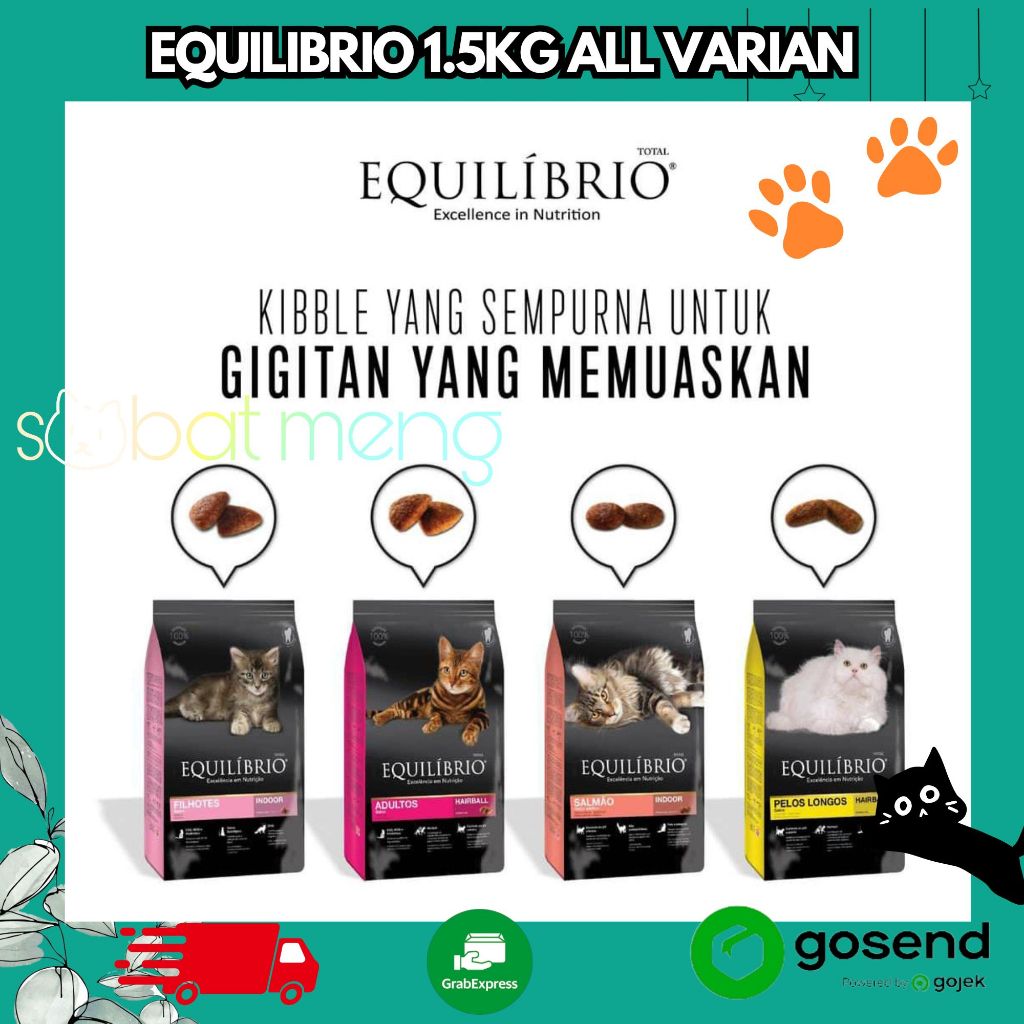 EQUILIBRIO 1.5KG DRY FOOD ALL VARIAN | EQUILIBRIO ADULT | EQUILIBRIO KITTEN