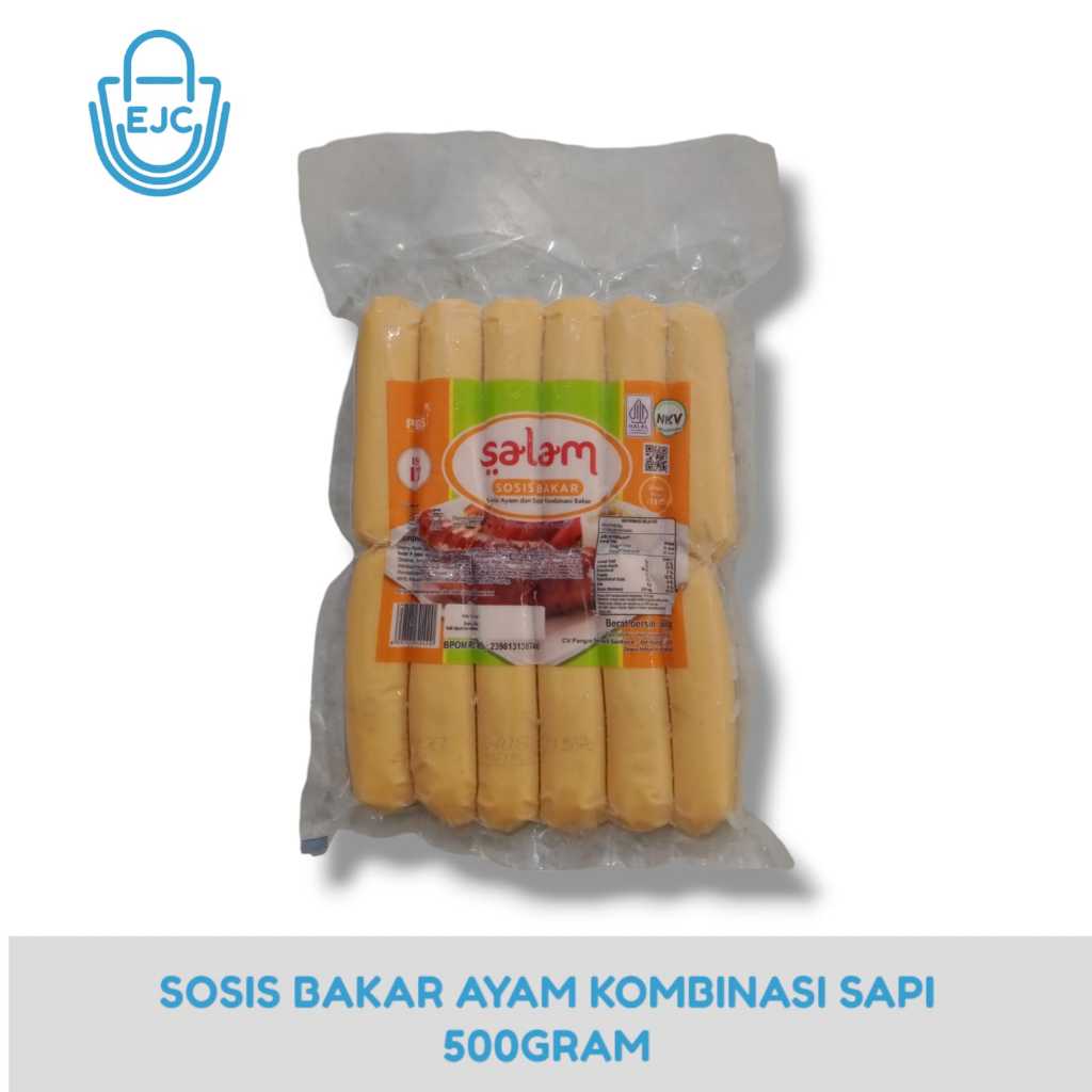 

SOSIS BAKAR AYAM KOMBINASI SAPI SOSBAK SALAM @12PCS 500GR