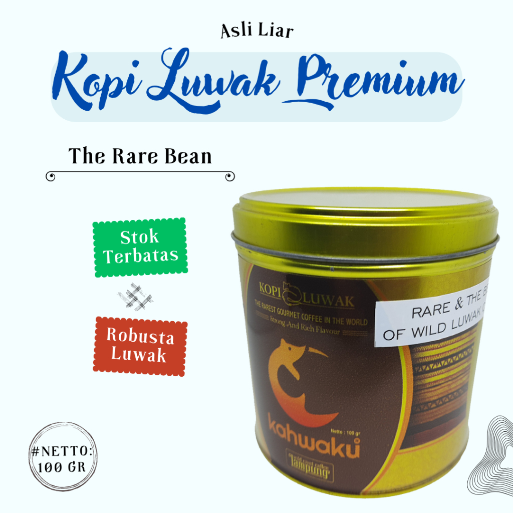 

Kopi Luwak Liar Asli Lampung – Rare & Premium, Robusta 100gr, Stok Terbatas untuk Penikmat Eksklusif