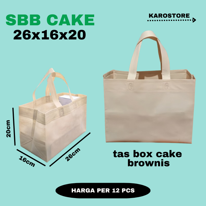 

Tas Goodiebag spunbond box snack 26x16x20 /LUSINAN/12pcs