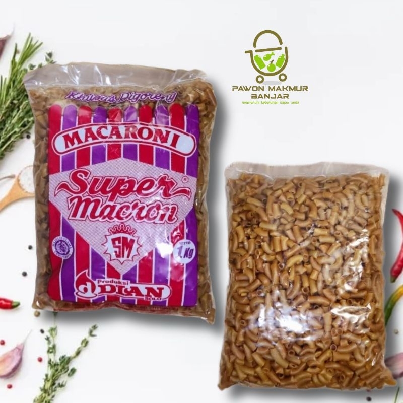 

MAKARONI SUPER MAKRON / MAKARONI KHUSUS DIGORENG / 1Kg