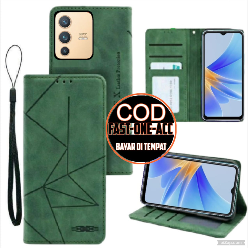 CASE HP VIVO V23 5G Case Flip Motif Dompet Casing HP Flip Motif Wallet Leather untuk VIVO V23 5G