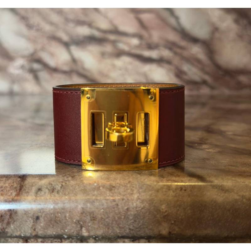 Hermes Box Kelly Dog Bracelet GHW #R