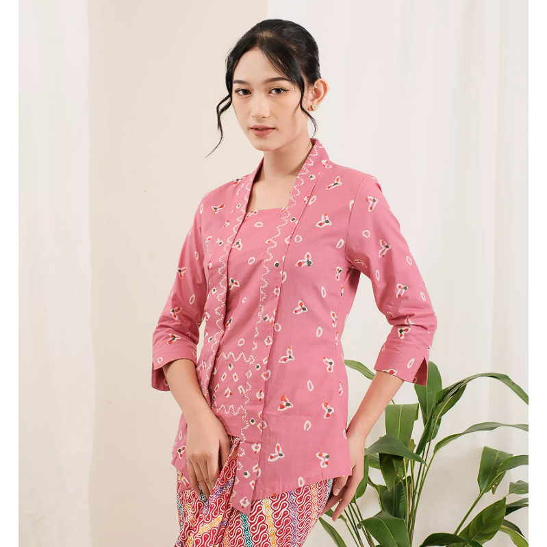 Kebaya Kutu Baru Modern Kutu Baru Jumputan Lengan Panjang COD