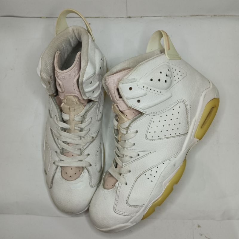 Nike Air Jordan Retro 6 Mid High GMP Olympic Moments Triple White Original Authentic 100% Full Putih