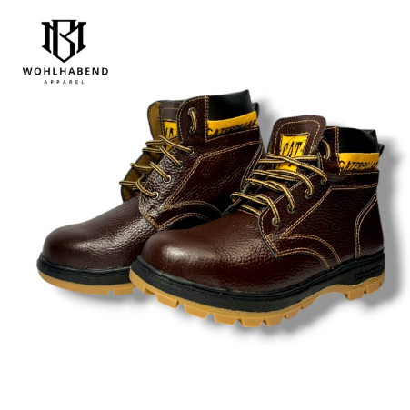 Wohlhabend Apparel Sepatu Boots pria kulit asli- Sepatu safety ujung besi premium - Sepatu pria boot