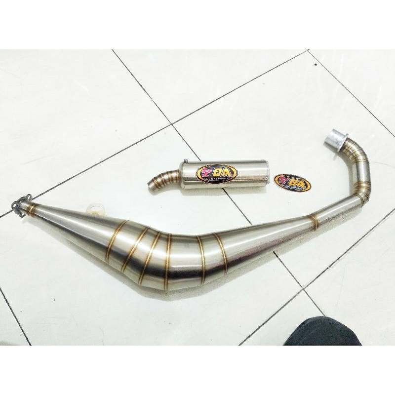 Knalpot Satria 2Tak RK Cool BM Power Stenlis