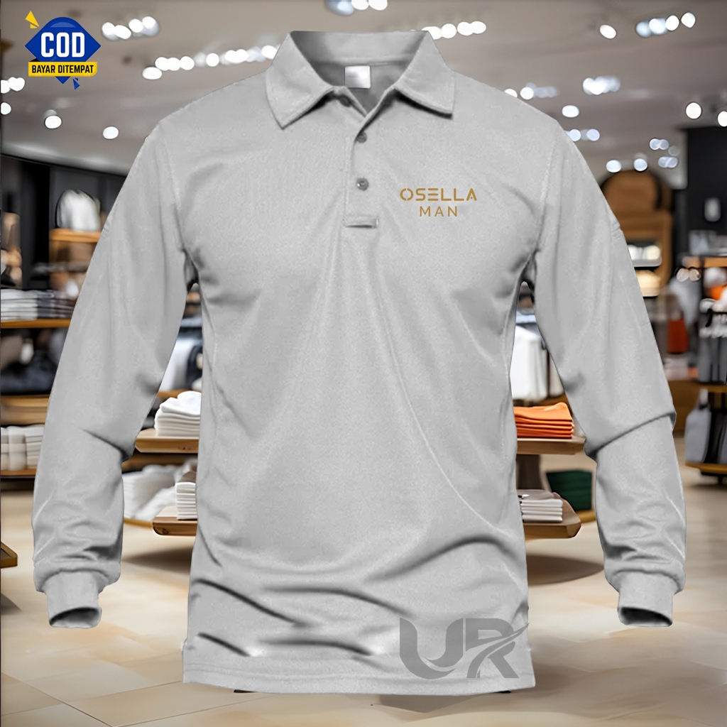 POLO Shirt KAOS POLO LENGAN PANJANG PRIA / WANITA POLO Osella man Logo Gold// Kaos Kerah Polo Shirt 