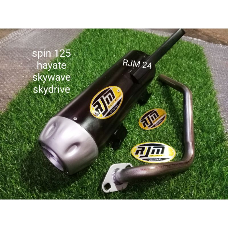 Knalpot Standar racing RJM untuk metik spin 125 all beat saringan full/setengah suara bass adem