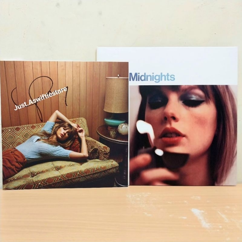 [SIGNED] Taylor Swift Signed Vinyl Midnights Moonstone Blue Official Merch Merchandise Import Album 