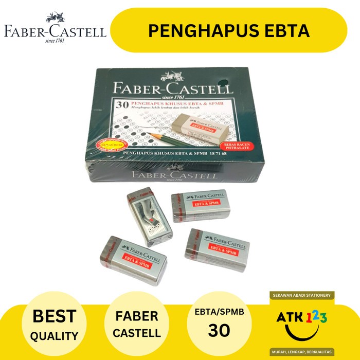 

Penghapus Pensil / Eraser Merk Faber Castell Dust Free EBTA & SPMB 30