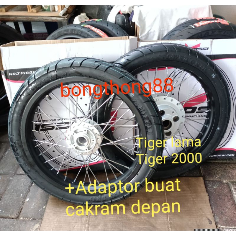 Velg jari jari Tiger lama 2000 Tiger old Tiger lawas Velg Rossi 160 /160 Ring 17 Plus Ban Mizzle Don