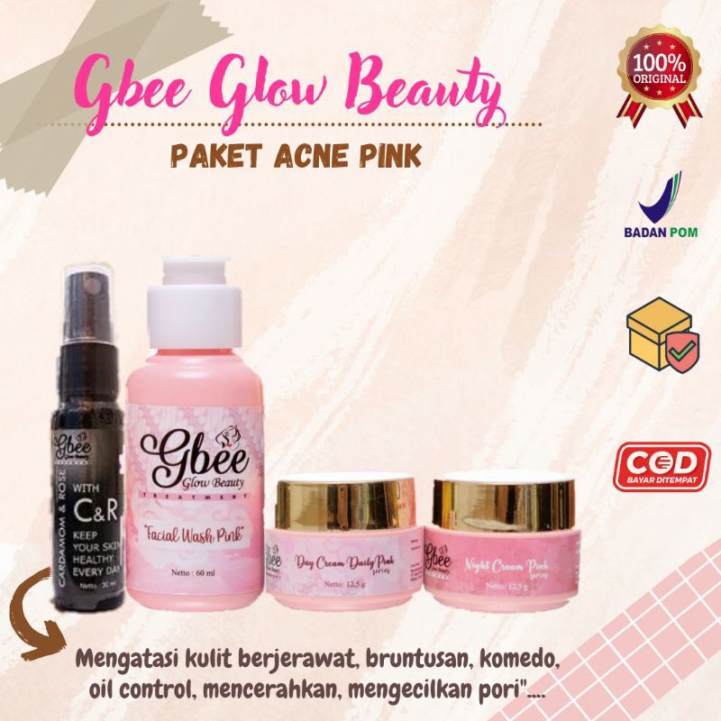 Gbee Glow Beauty Skincare Paket Acne Ampuh Untuk Hilangkan Jerawat Dan Flek Hitam Membandel Pada Kul