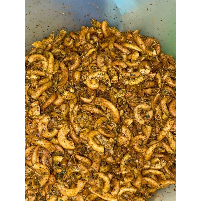 

Makaroni bantet pedas daun jeruk 1/2kg