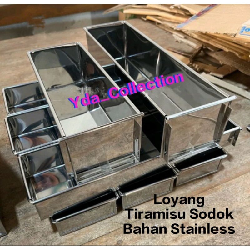 Loyang tiramisu sodok / Loyang Tiramisu U Shape bisa bongkar pasang bahan stainless / Cetakan tirami