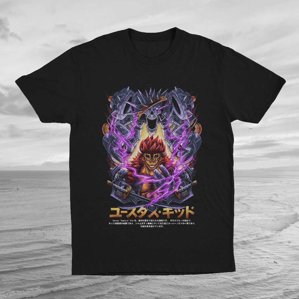 Kaos Anime Eustass Kapten Kid One Piece T-shirt 24s