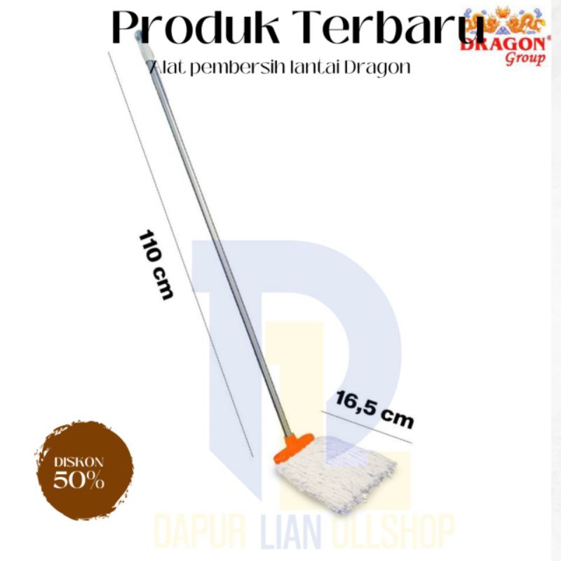 DRAGON Mop Pel P18 Sumbu Alat Pembersih lantai