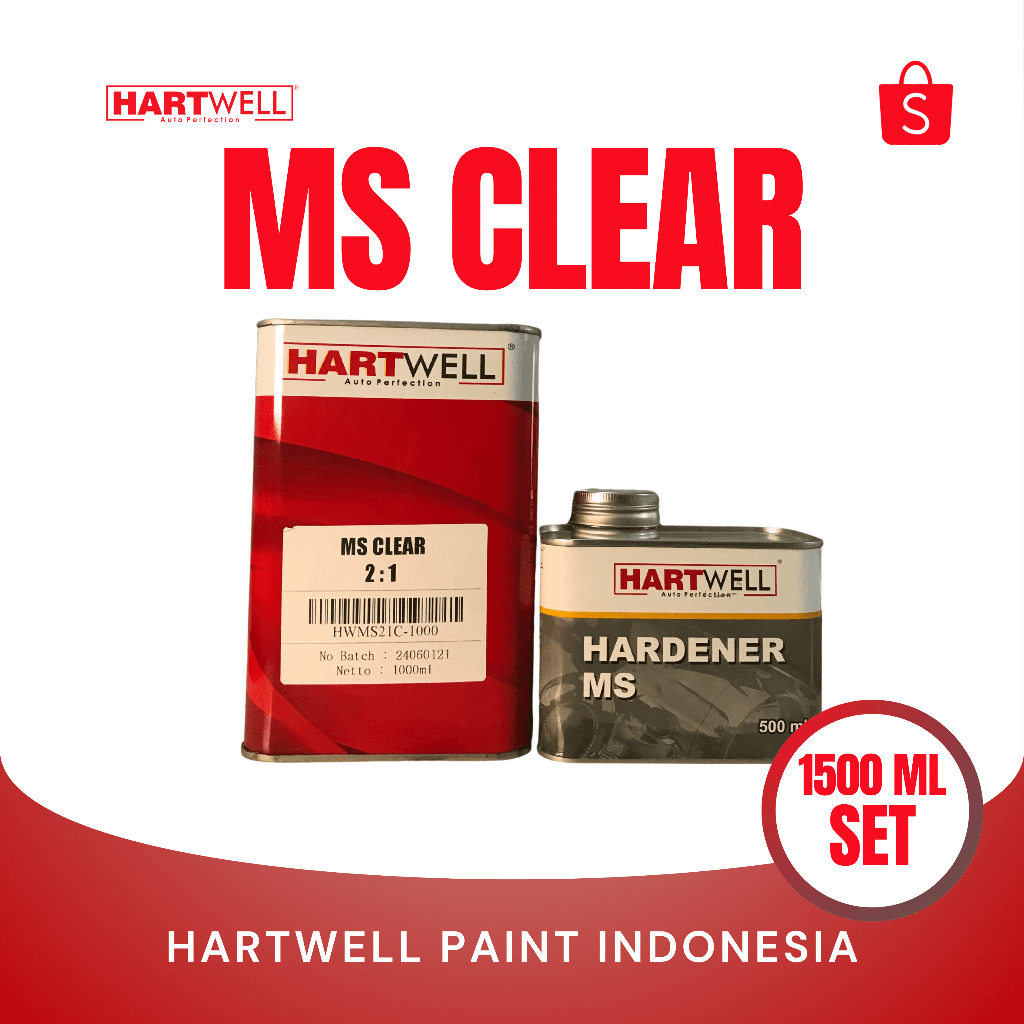 Varnish Motor Mobil | Hartwell 2.1 MS CLEAR 1,5 LITER | Perlindungan Cat Premium