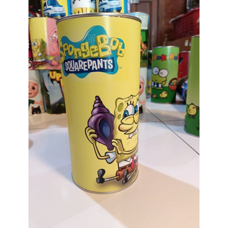 CELENGAN ANAK - CELENGAN KARAKTER - CELENGAN KARTUN - CELENGAN KALENG UKURAN 10x20 BUKA TUTUP BAWAH