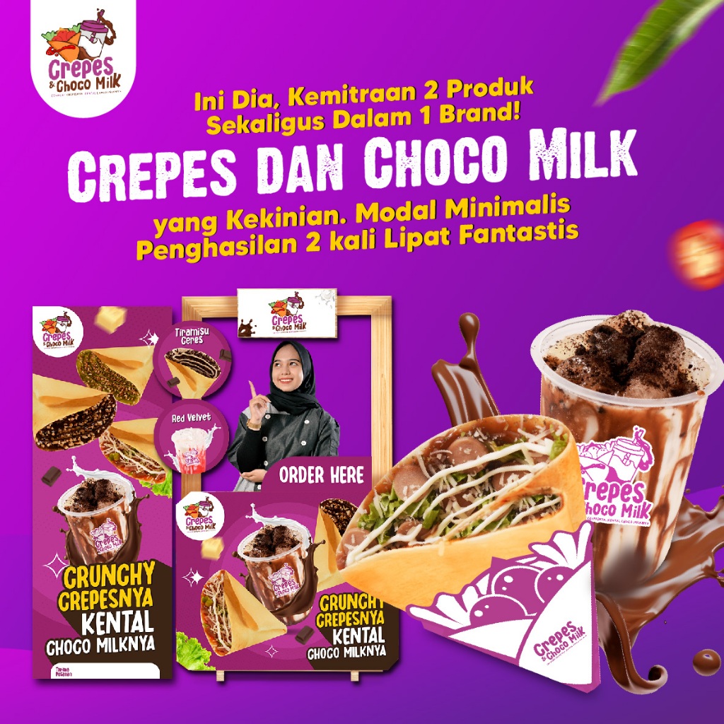 

Paket Usaha Kemitraan Crepes and Choco Milk Siap Jualan