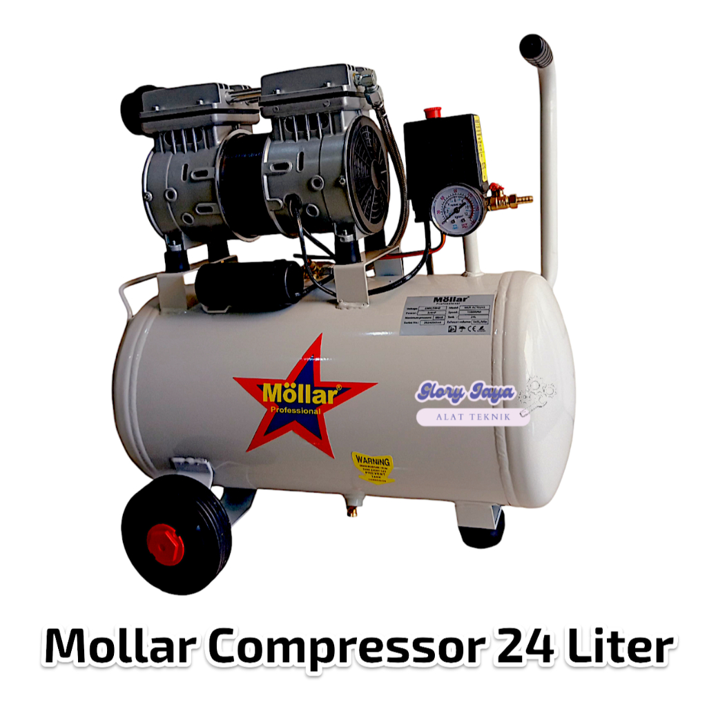 Kompresor angin AC1024S Oiless Air Compressor 24 Liter Mollar