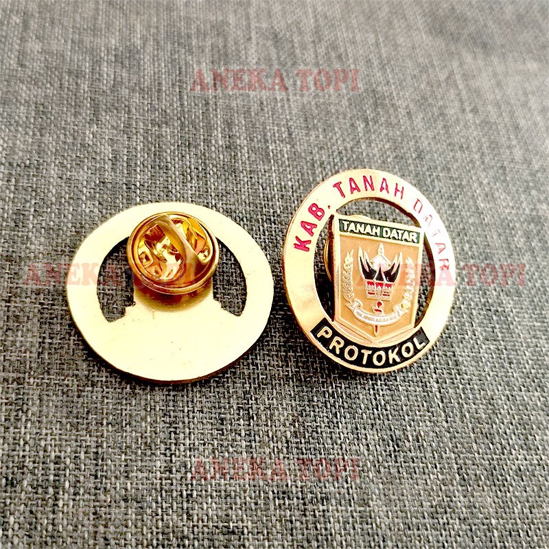 Pin Protokol Tanah Datar Pin Protokol Daerah Pin Bros Protokol Bulat - Aneka Topi