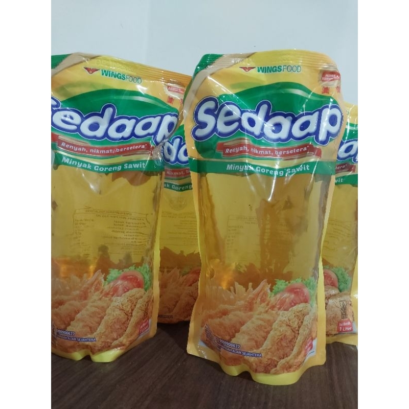 

MINYAK GORENG SEDAP 1LITER / minyak goreng refill pouch / minyak goreng sedaap / minyak goreng 1L / minyak sayur kemasan