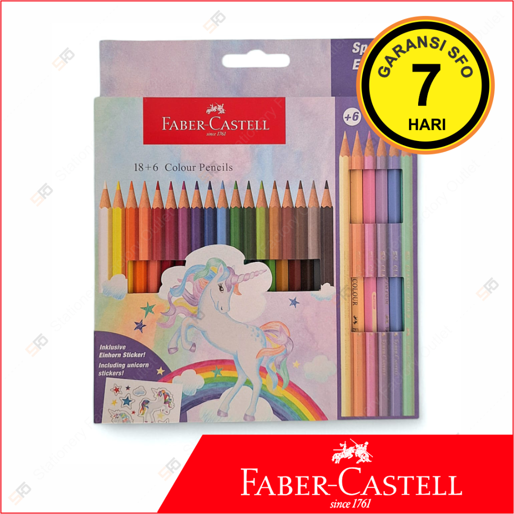 

Pensil Warna Cewek Faber Castell isi 24 - Unicorn - SFO Semarang Official