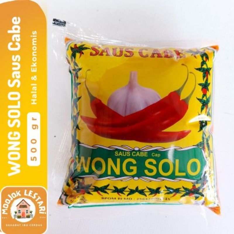 

WONG SOLO Saus Cabe 500gr Halal Ekonomis Pedas