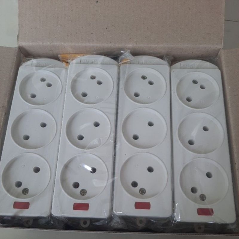 Colokan 3 lubang tanpa kabel pioline PSC2103S SNI