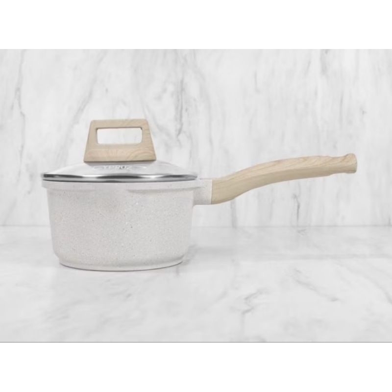 Cypruz Sauce Pan White Granite Greblon Diecast Ori