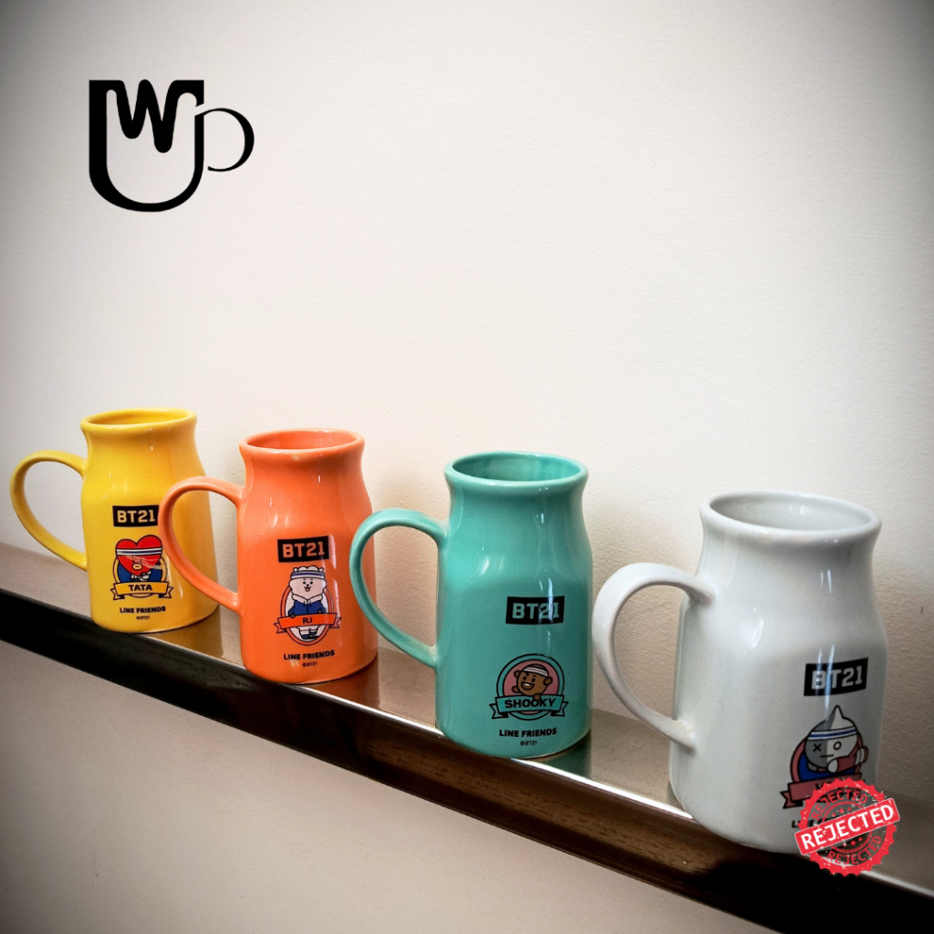 Cangkir Mug Keramik BT21 Milk Life BTS 21 Lucu
