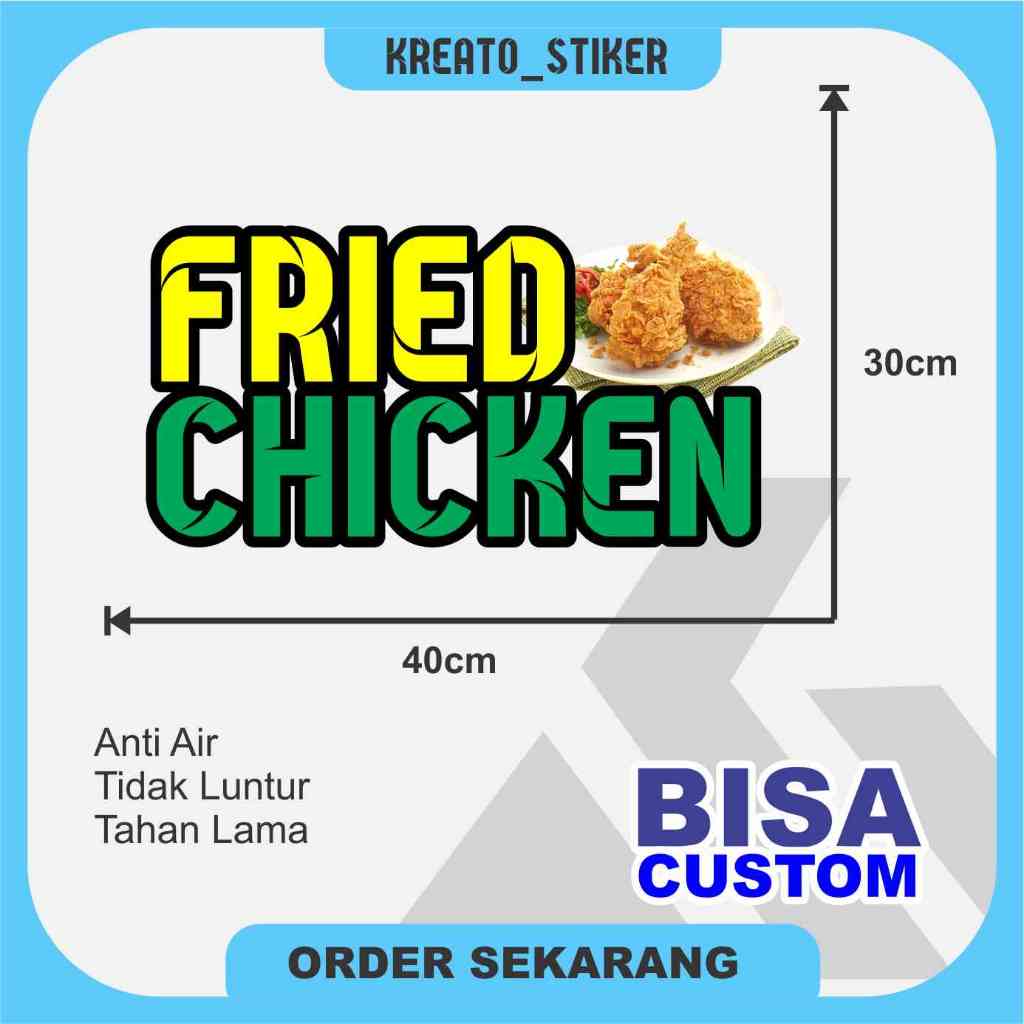Sticker Gerobak Etalase Fried Chicken