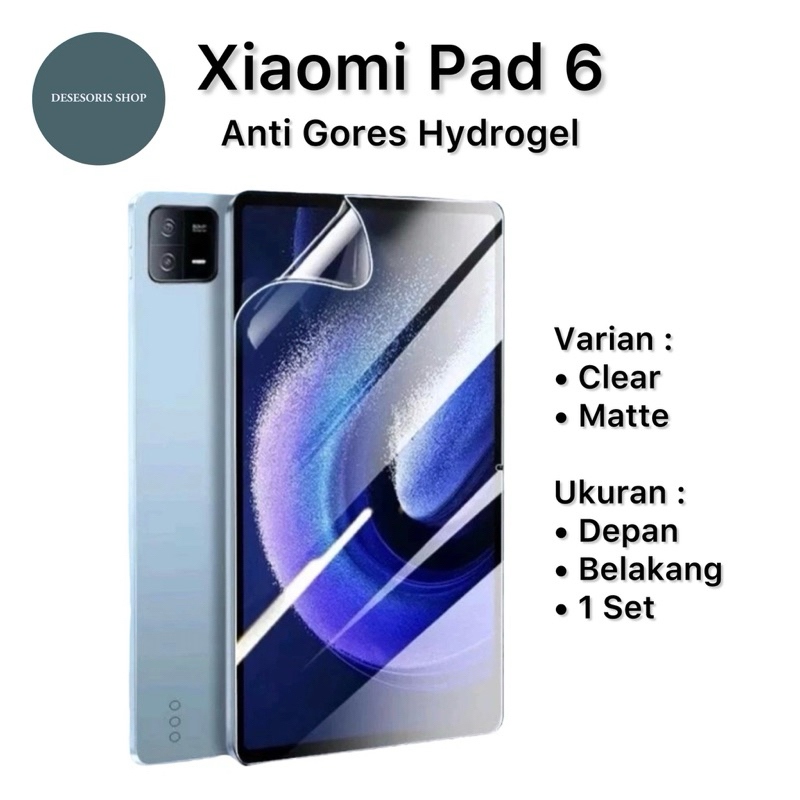 Anti Gores Hydrogel Xiaomi Pad 6 Screen protector Mi Pad 6