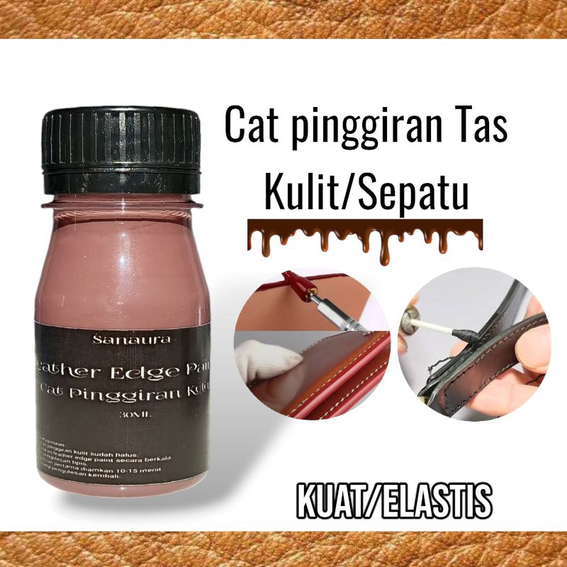 Cat Pinggiran Tas Kulit -Cat Tas Kulit Terkikis/Cat Tas Mengelupas-Cat Pinggiran Gesper- Cat Dompet 